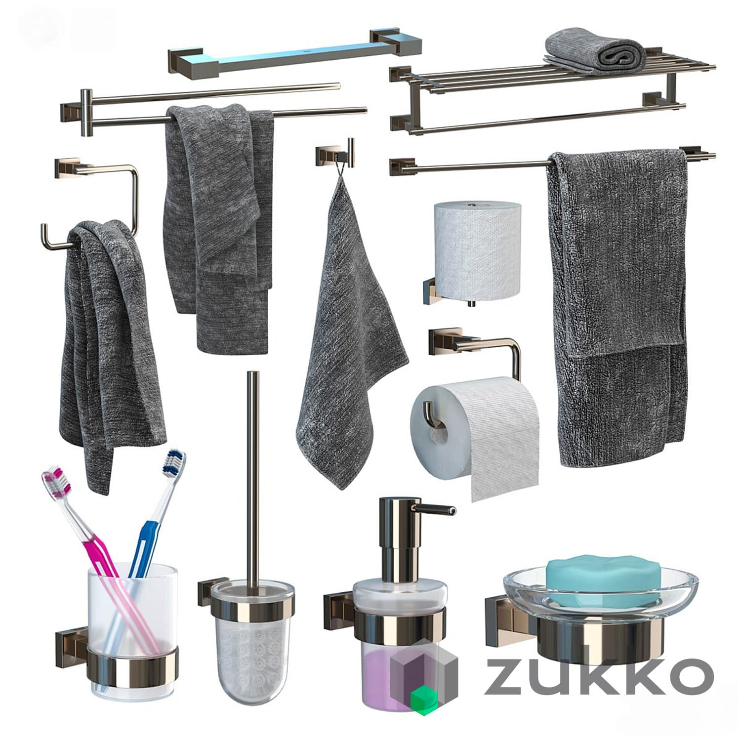 GROHE Essentials Cube accessory set (12 pcs.) - image 1