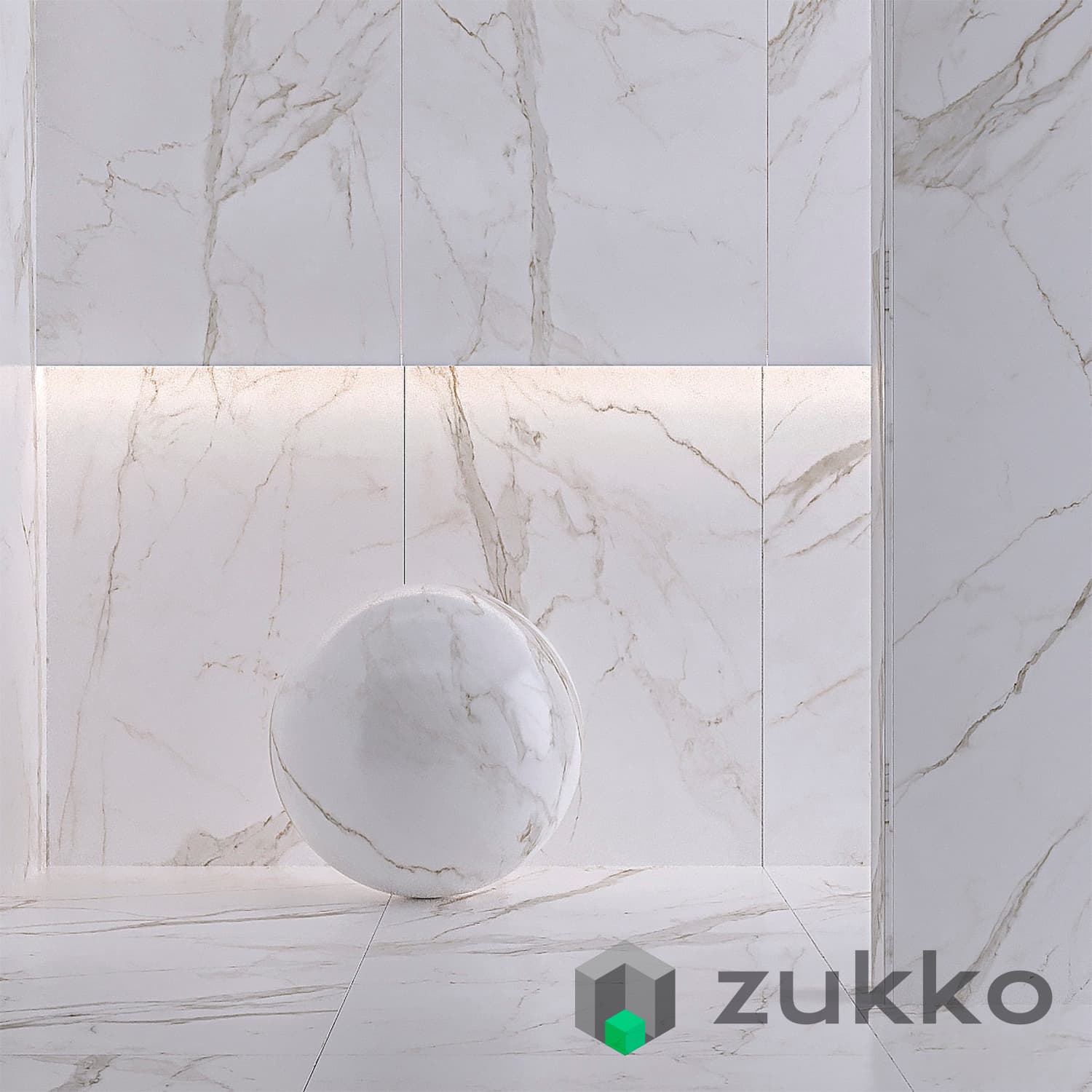 Laminam CALACATTA ORO VENATO porcelain tiles. 3000x1000 mm. - image 1