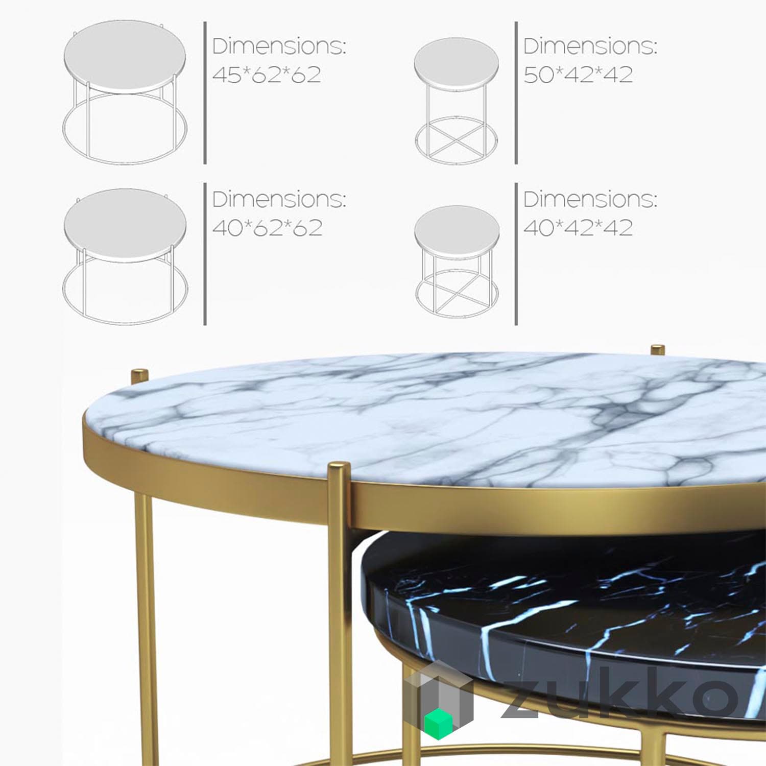 Marble table set - image 2