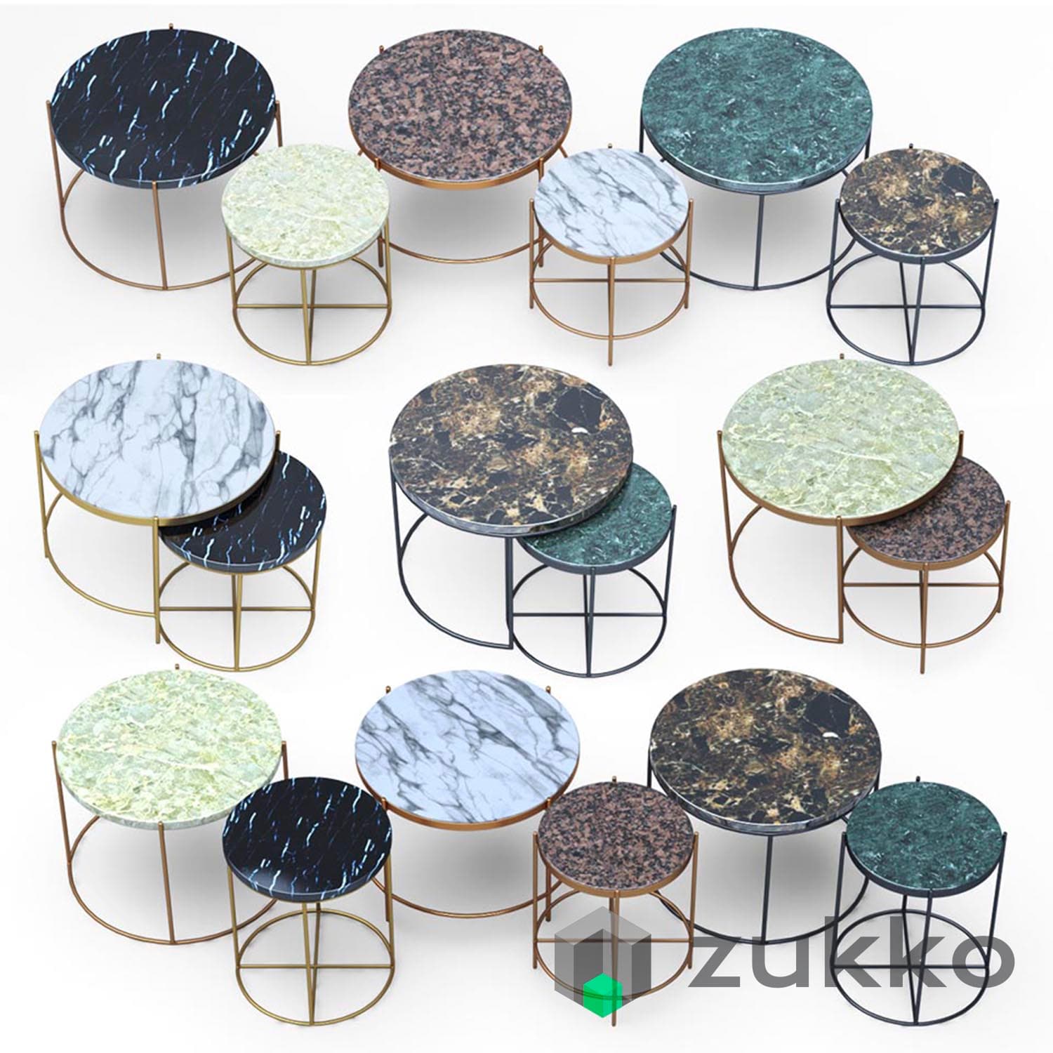Marble table set - image 1