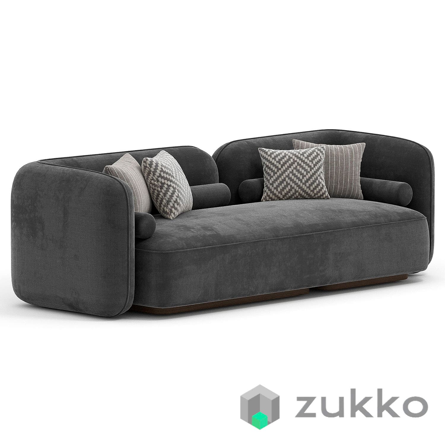 Scandinavian Style Velvet Sofa - image 4