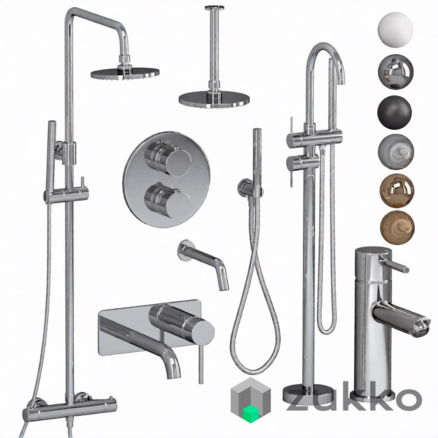 Lusso set 2 mixers and shower sets - image 4
