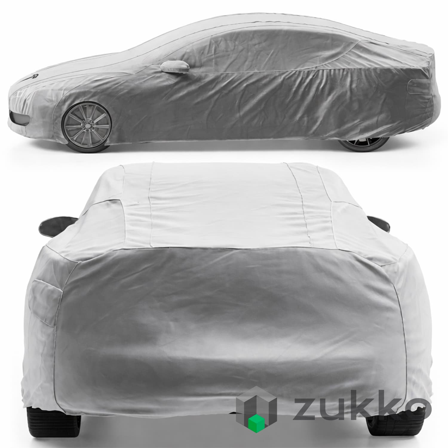 Grey car cover for Tesla Model S electric vehicle - image 2