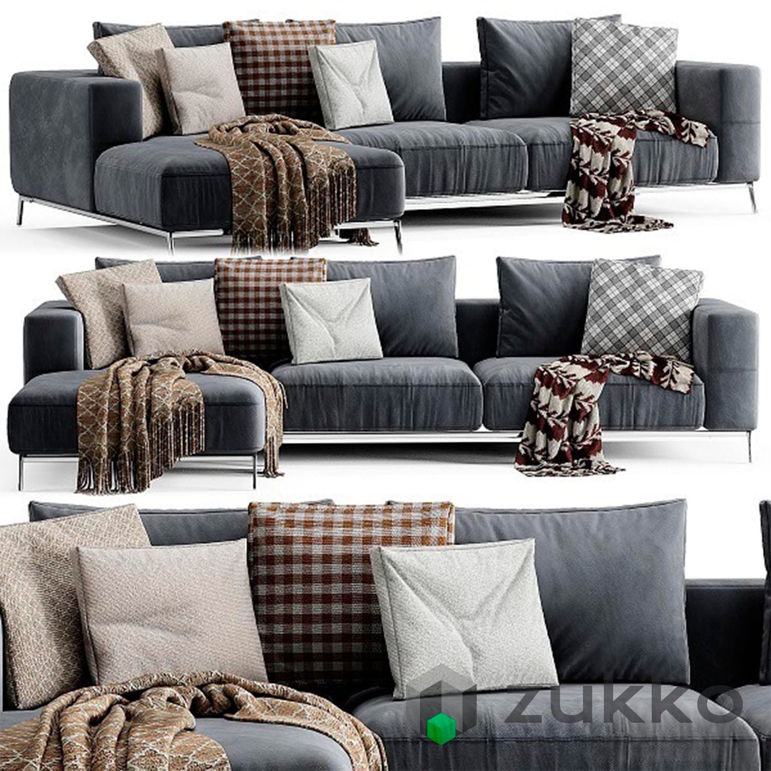 Flexform Ettore Chaise Longue Sofa 2 - image 2